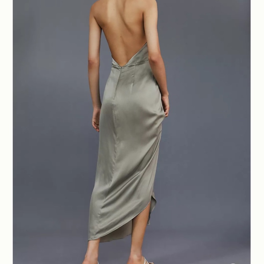 NWT $286 ANTHROPOLOGIE Draped Halter Maxi Dress 6 - Picture 2 of 6